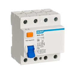 Interruptor DR 3P+N 63A/30mA AC 400V NXL-63 Cód. 280792 – Chint
